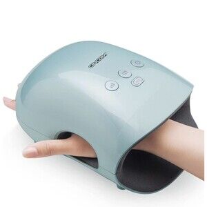 New CINCOM Cordless Hand Massager with Heat and Compression (Blue)